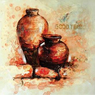 Textured Utensils oil painting